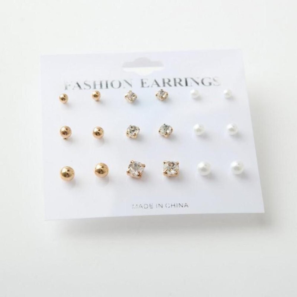 Set Pack Earrings Stud Women Circle Bohemian Hoop Drop Cute Trendy Jewelry - Picture 6 of 6